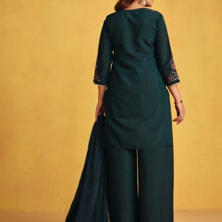 Dark Green Kurta Set - View 8 | PPAVAKEY Ethnic Wear