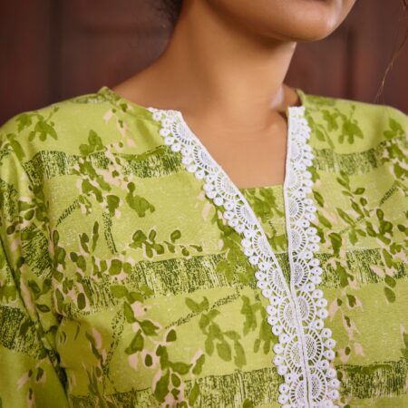 Green Cotton Printed Co-ord set