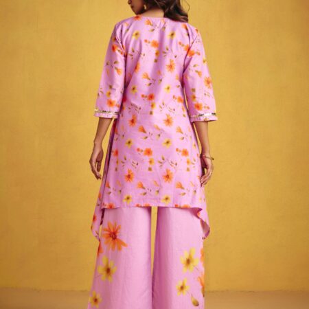 Lavender Floral Kurta Set | Women's Ethnic Wear | PPAVAKEY
