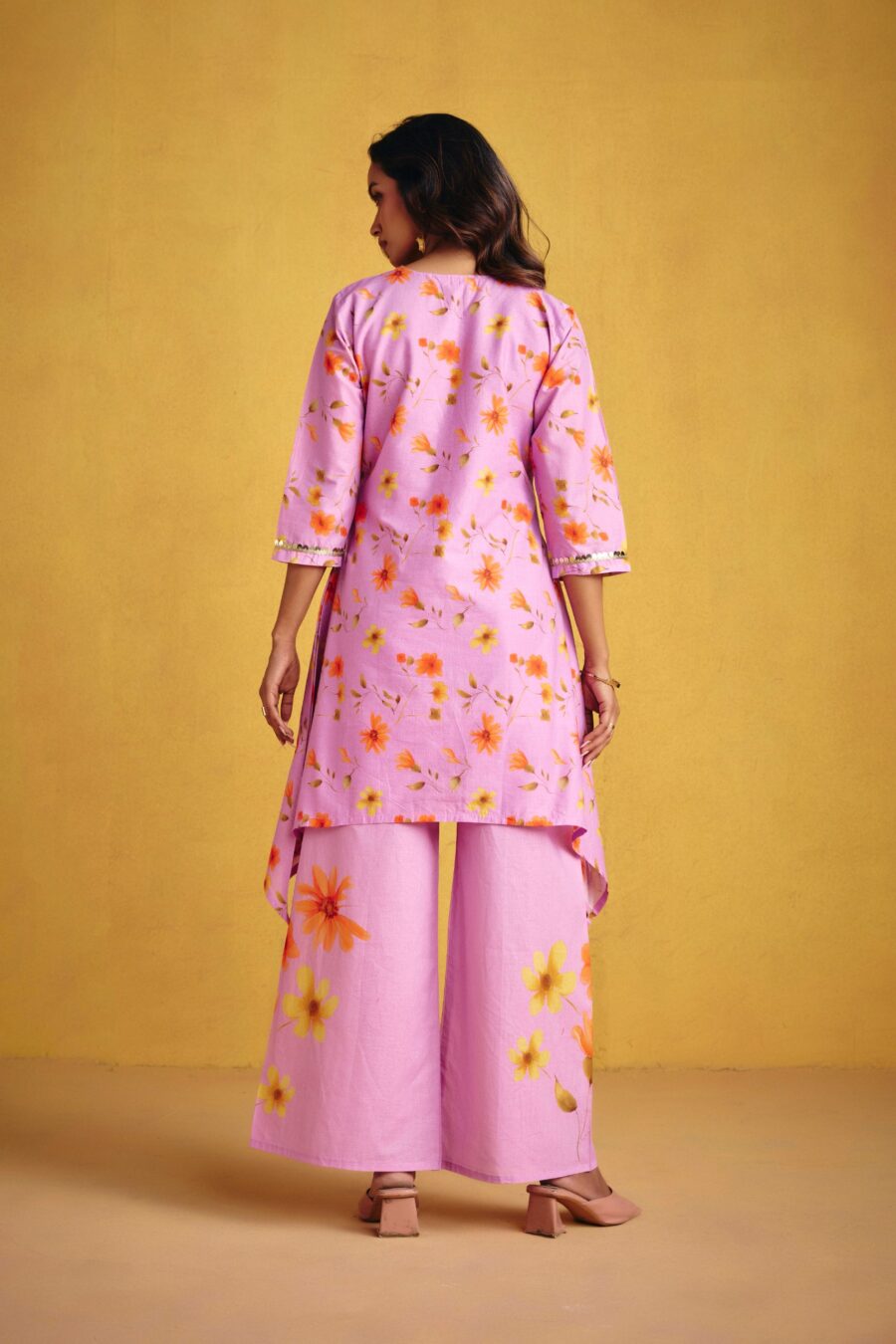 Lavender Floral Kurta Set | Women's Ethnic Wear | PPAVAKEY