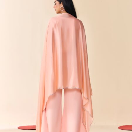 Light Pink Beaded Handwork Kurti set With Dupatta - View 6 | PPAVAKEY Ethnic Wear