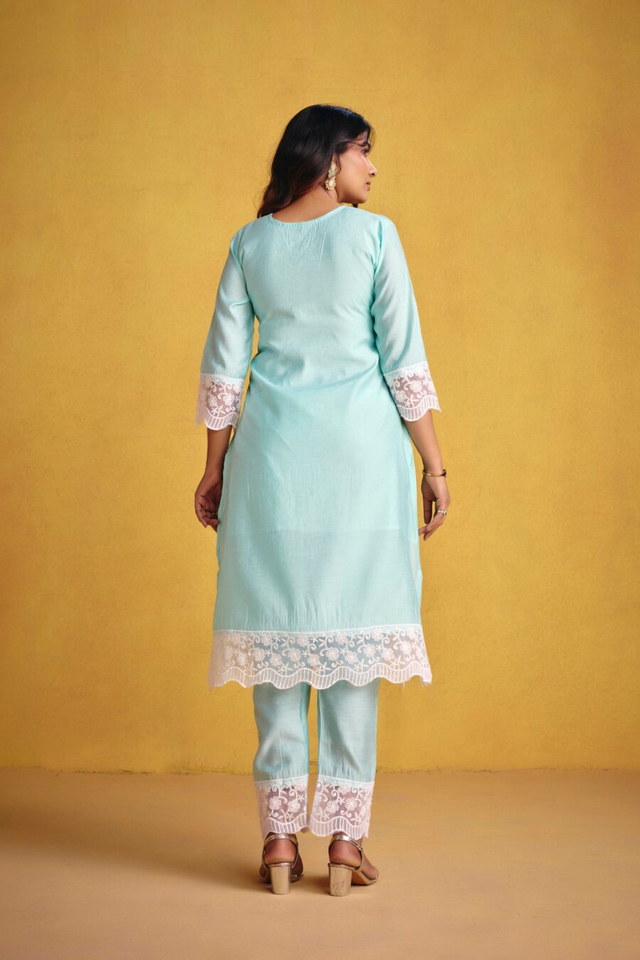 Mint Green Kurta Set - View 4 | PPAVAKEY Ethnic Wear