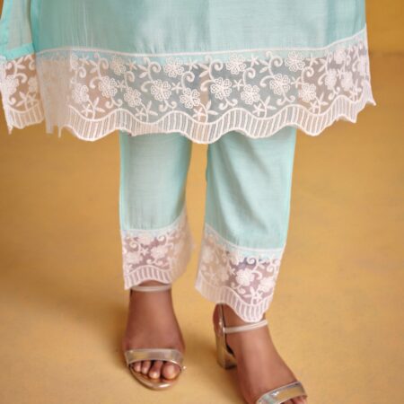 Mint Green Kurta Set - View 6 | PPAVAKEY Ethnic Wear