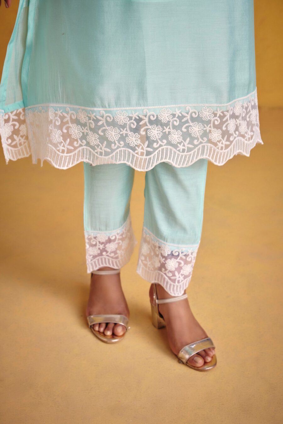 Mint Green Kurta Set - View 6 | PPAVAKEY Ethnic Wear