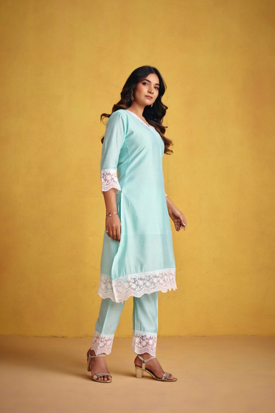 Mint Green Kurta Set - View 7 | PPAVAKEY Ethnic Wear