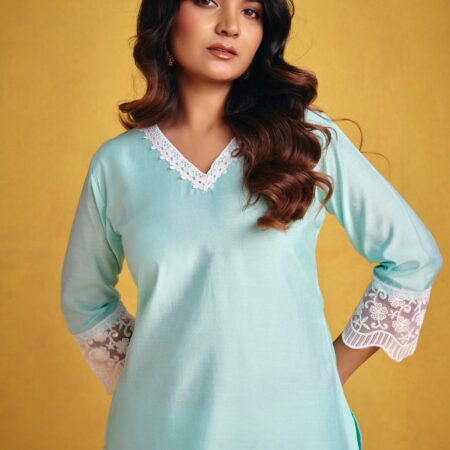 Mint Green Kurta Set - View 8 | PPAVAKEY Ethnic Wear