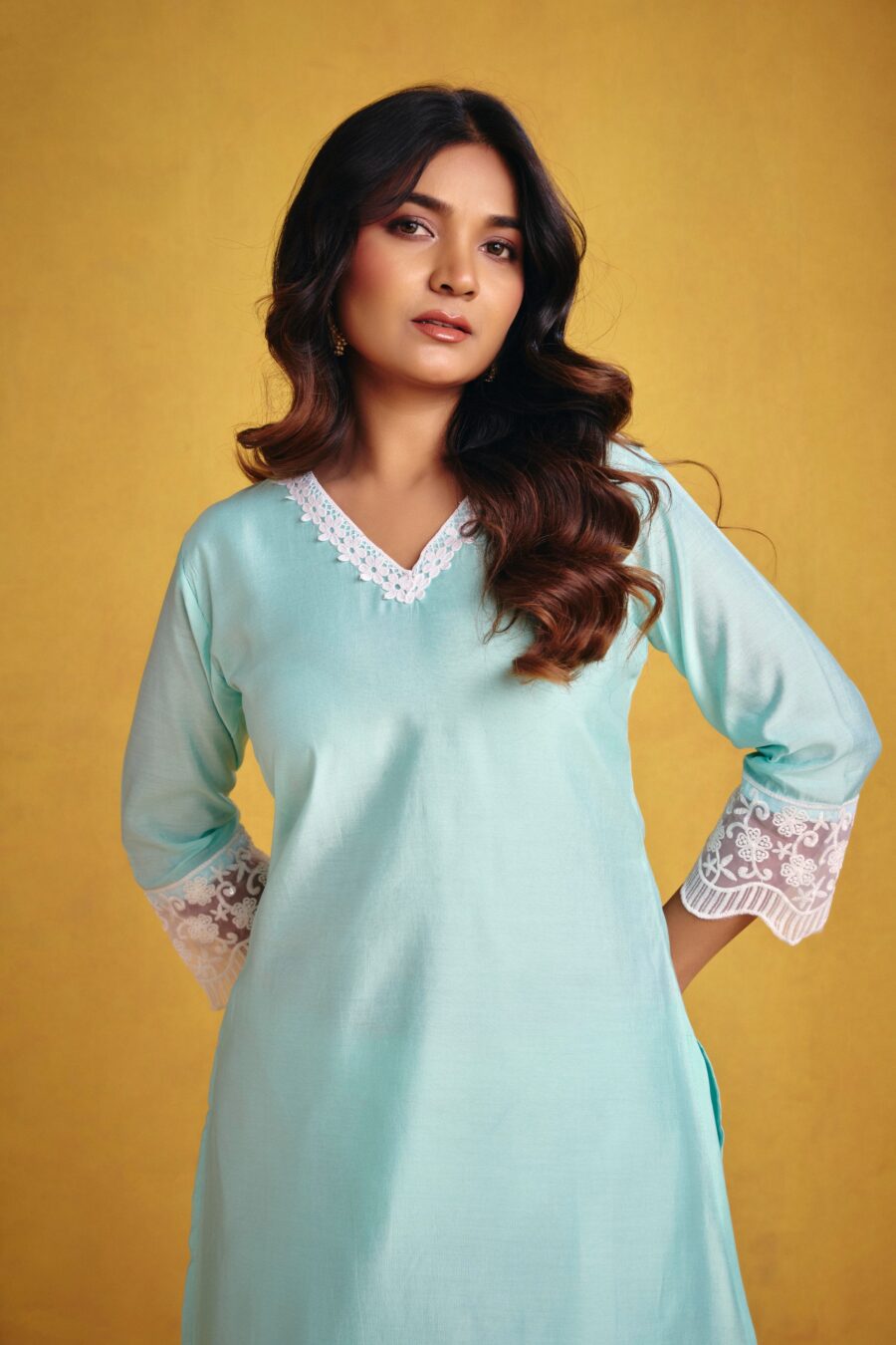 Mint Green Kurta Set - View 8 | PPAVAKEY Ethnic Wear