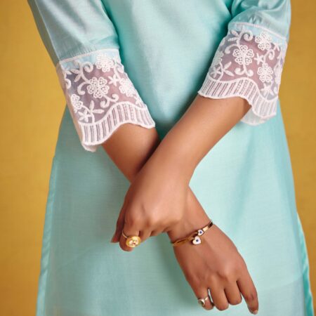 Mint Green Kurta Set - View 9 | PPAVAKEY Ethnic Wear
