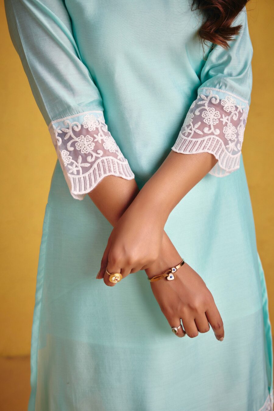 Mint Green Kurta Set - View 9 | PPAVAKEY Ethnic Wear