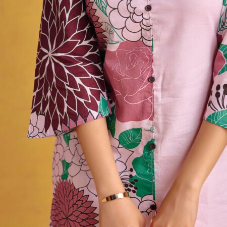 Mocha Brown Digital Printed Co-ord Set | Women's Ethnic Wear | PPAVAKEY