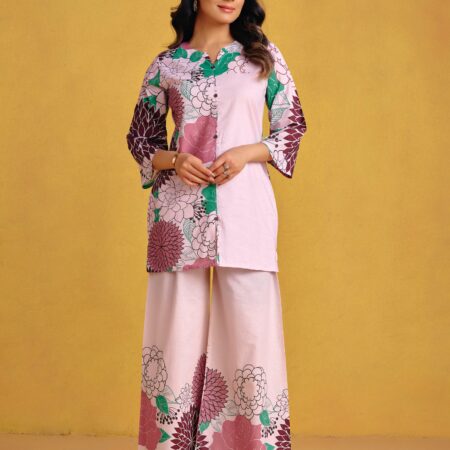 Mocha Brown Digital Printed Co-ord Set