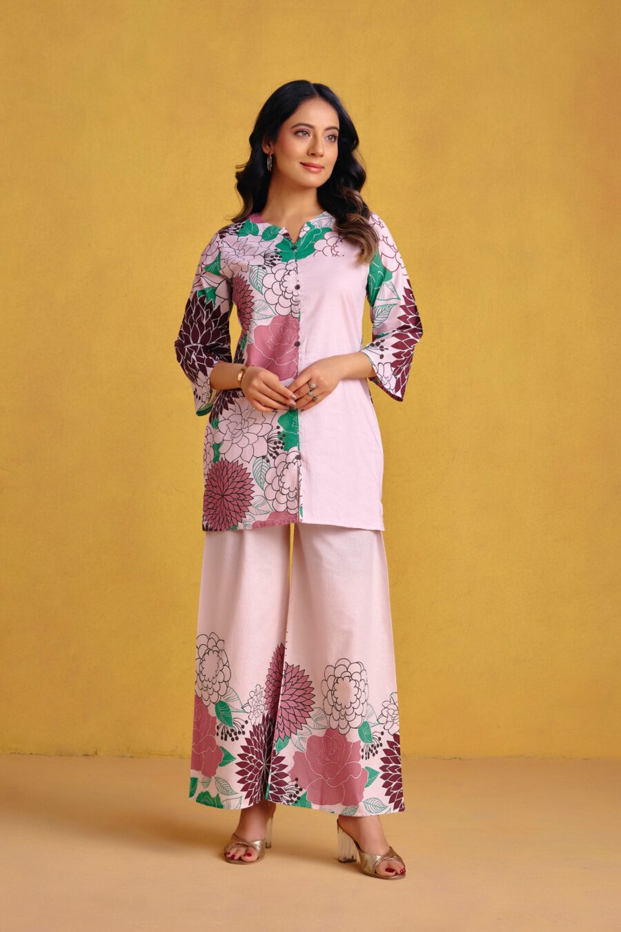 Mocha Brown Digital Printed Co-ord Set