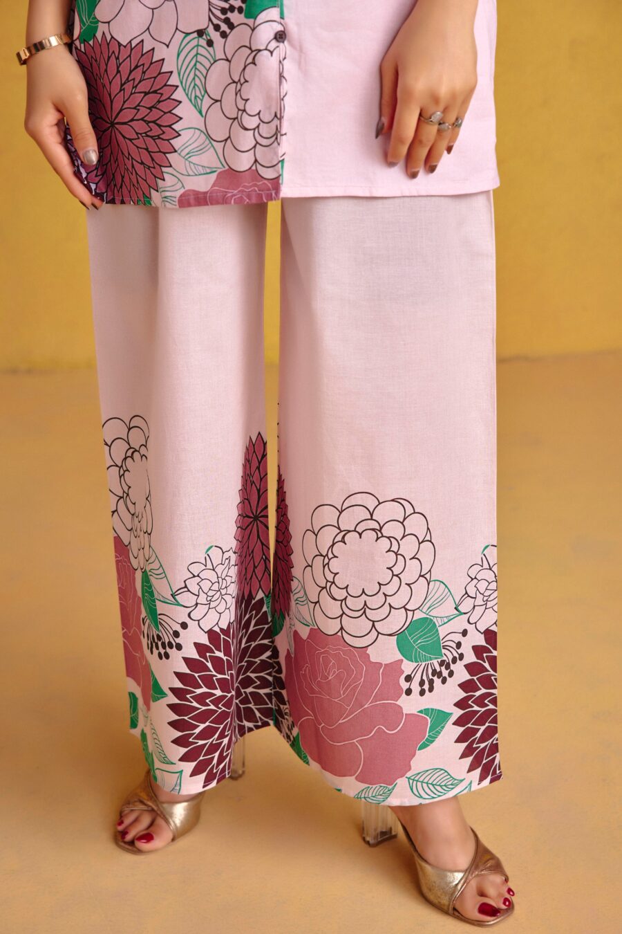 Mocha Brown Digital Printed Co-ord Set - View 8 | PPAVAKEY Ethnic Wear