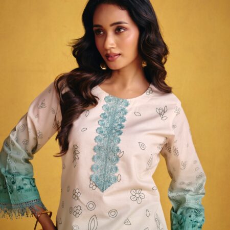 Ombre Sea Green Kurta Set