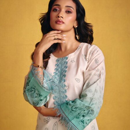 Ombre Sea Green Kurta Set - View 9 | PPAVAKEY Ethnic Wear