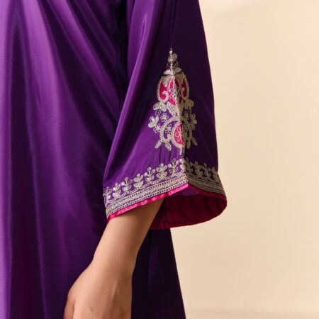 Purple Jariwork Kurti with Salwar - View 8 | PPAVAKEY Ethnic Wear