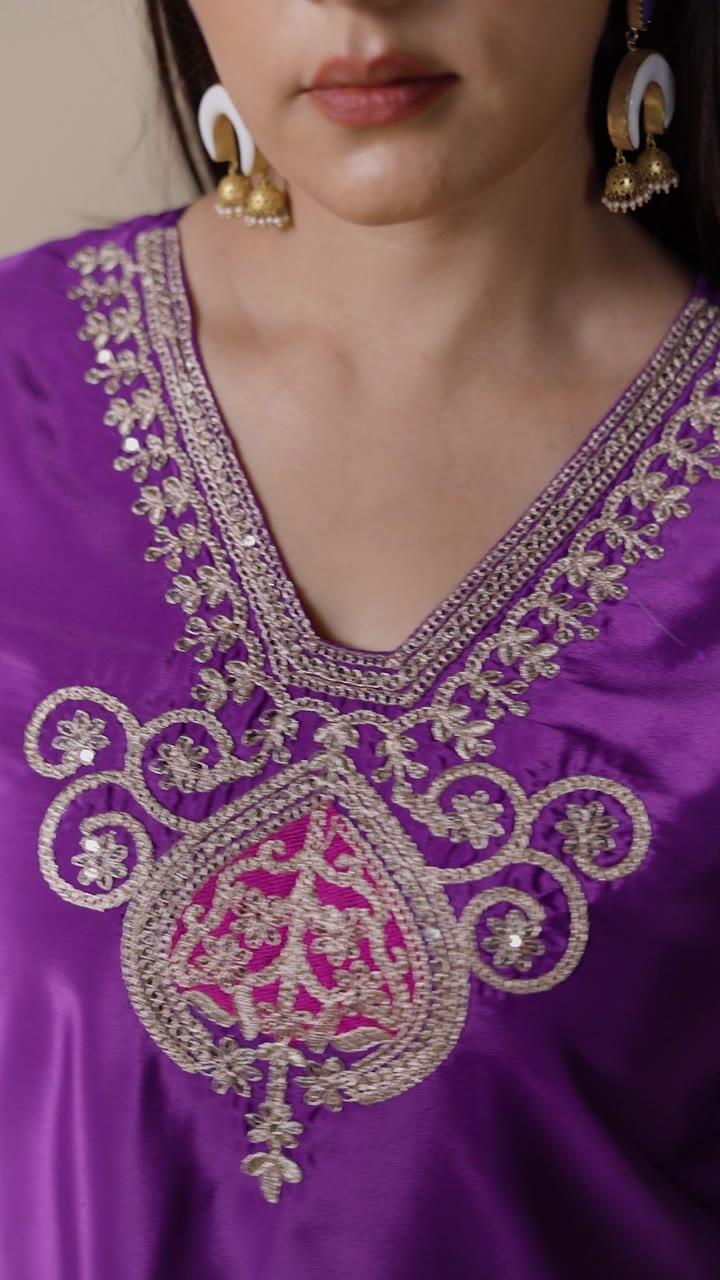 Purple Jariwork Kurti with Salwar — video